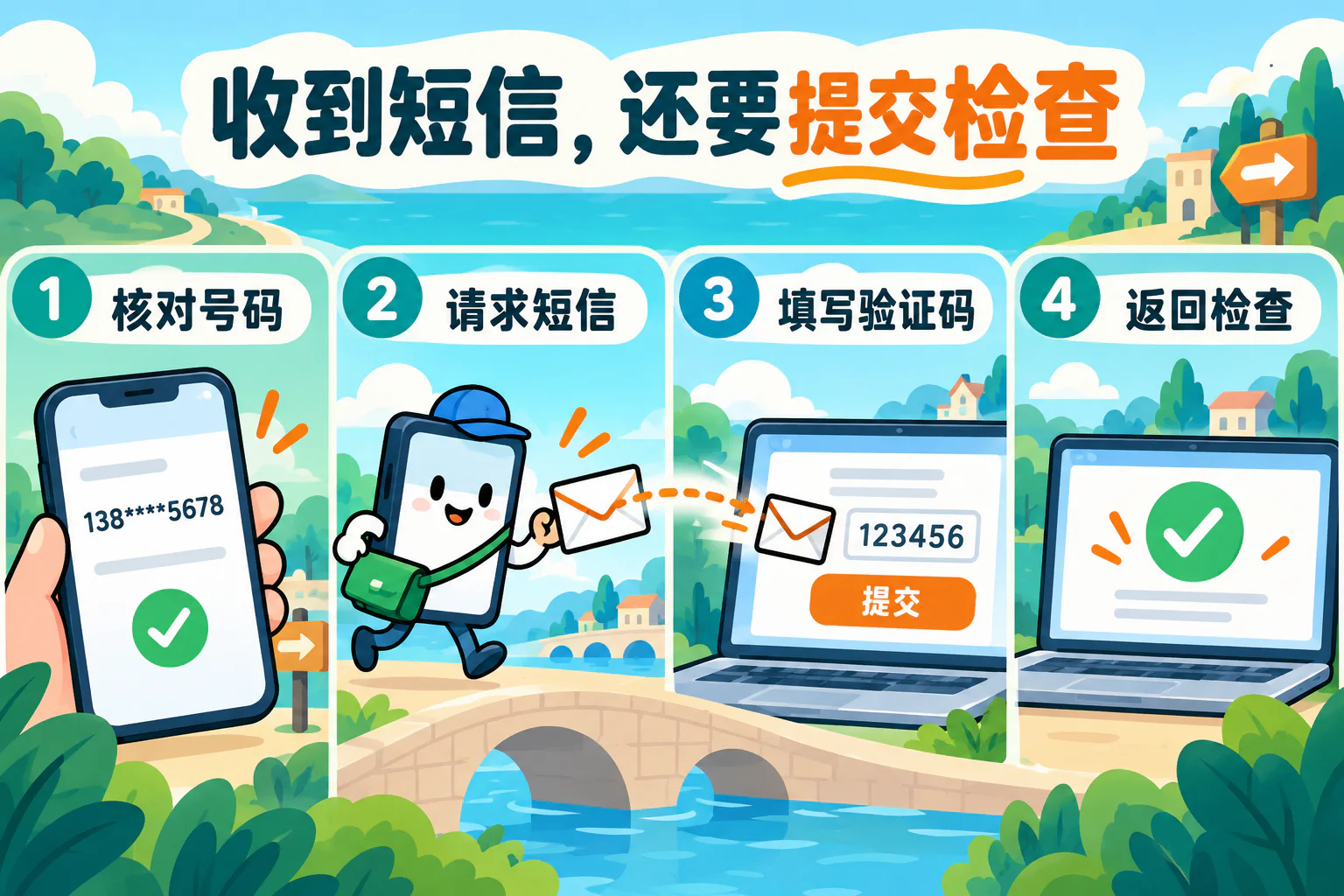收到短信，还要提交检查