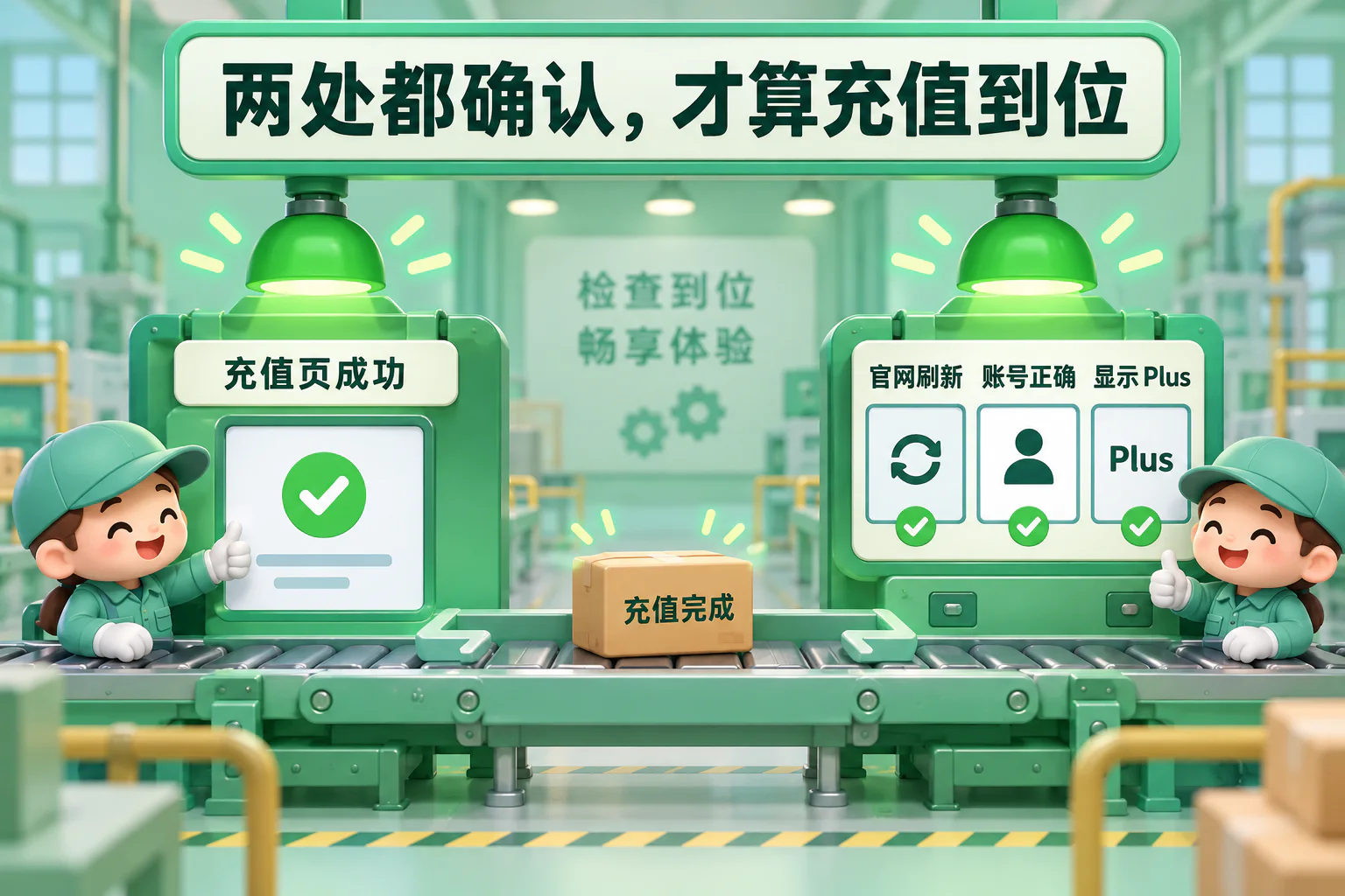 两处都确认，才算充值到位