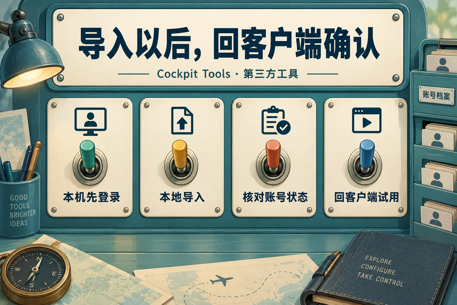 导入以后，回客户端确认