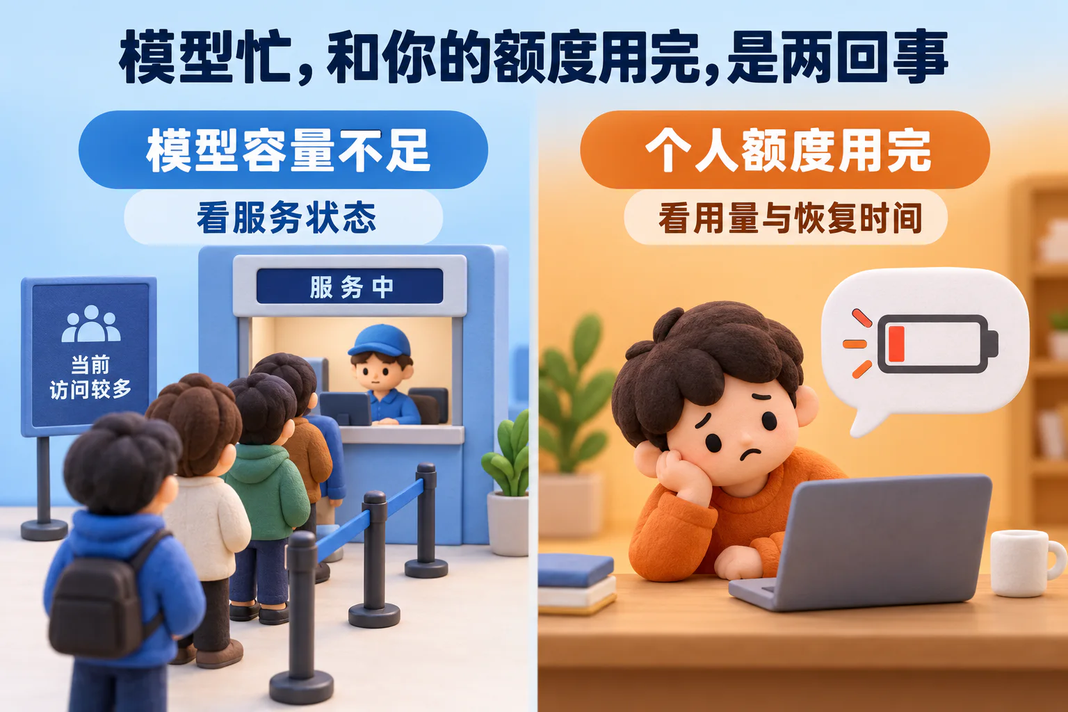 模型忙,和你的额度用完,是两回事